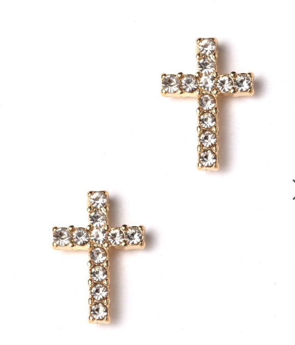 “Cross me“ stud earrings